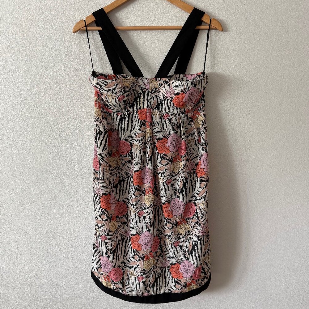 Zara Basic Floral Chiffon Shift Dress Size S